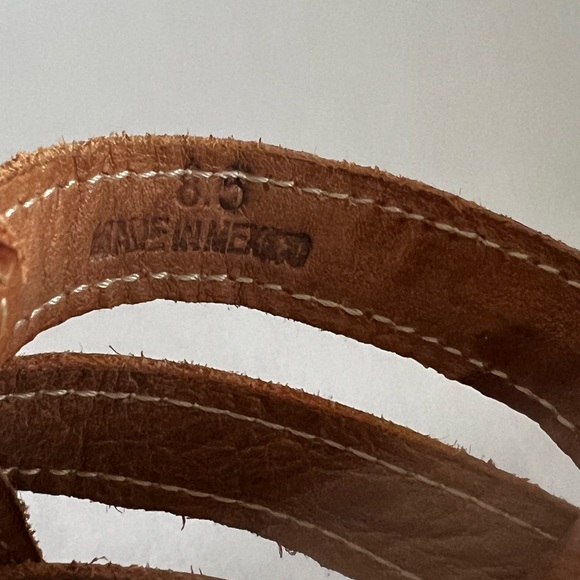 Bed Stu GINA II Wood Wedge Strappy Open Toe Leather Sandals - Picture 7 of 12